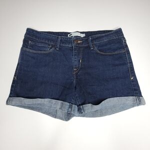 Levis Women's Size 30 Cuffed Jean Shorts Mid Rise Short